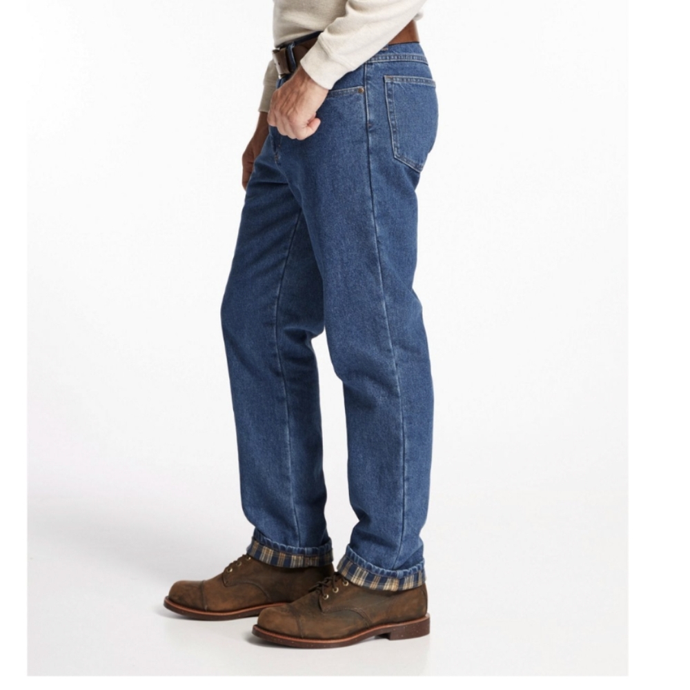 LL Bean Men's Double L Jeans, Flannel Lined, Classic Fit (34-30)